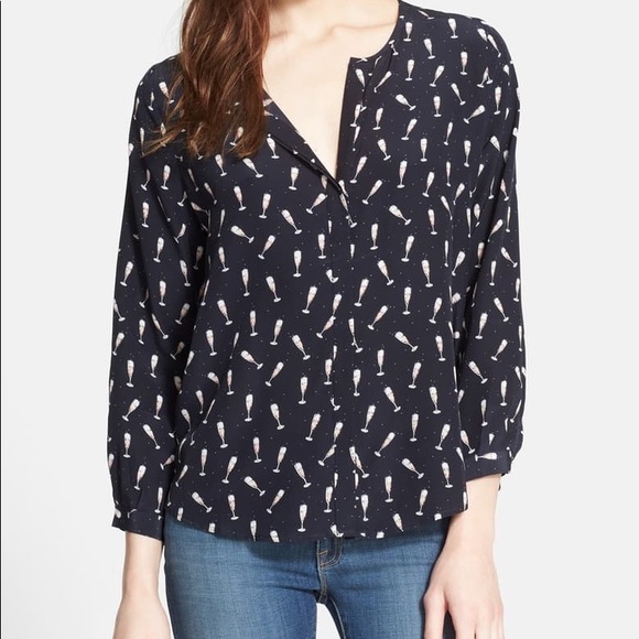 Joie Tops - Joie Purine Silk Champagne Flute Blouse